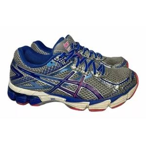 Womens Asics GT-1000 Pink Blue Silver Running Sneakers Shoes T3R5N Size 8